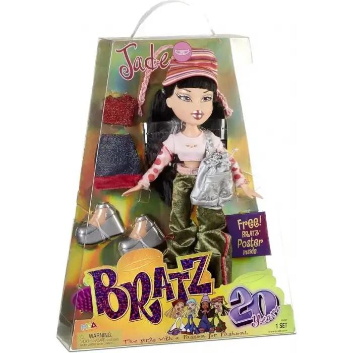 Bratz 20. Yıl Özel Yıldönümü Sürümü Jade Orijinal Moda Bebeği ve Aksesuarlar