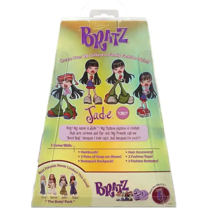 Bratz 20. Yıl Özel Yıldönümü Sürümü Jade Orijinal Moda Bebeği ve Aksesuarlar