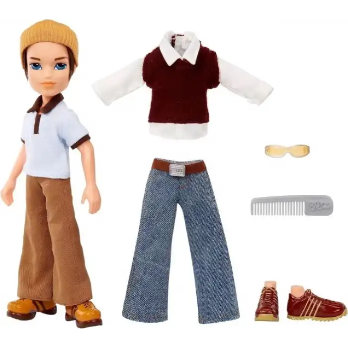 Bratz Orijinal Moda Bebeği Koby Boyz Serisi 3 -2 Kıyafetler ve Poster