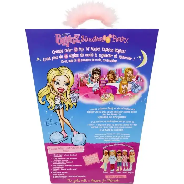 Bratz Pijama Partisi Cloe Moda Bebeği ve 2 Takım Pijama
