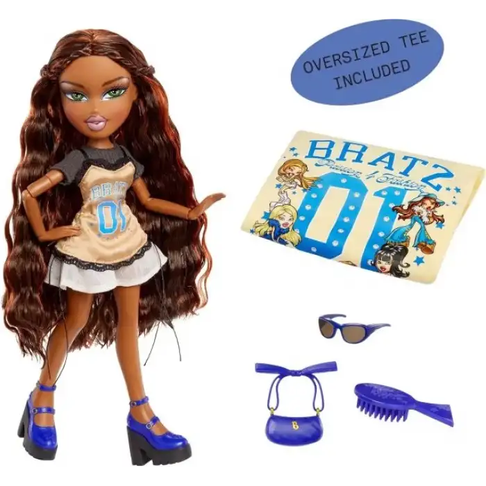 Bratz Stylin Sasha Özelleştirilebilir Tişörtlü Moda Bebeği