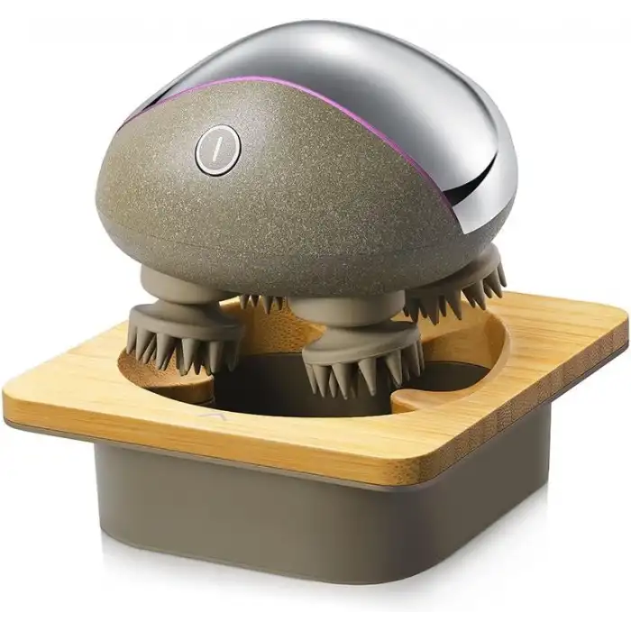 Breo Taşınabilir Mini Saç Derisi Masaj Aleti - IPX7 Su Geçirmez - Gümüş