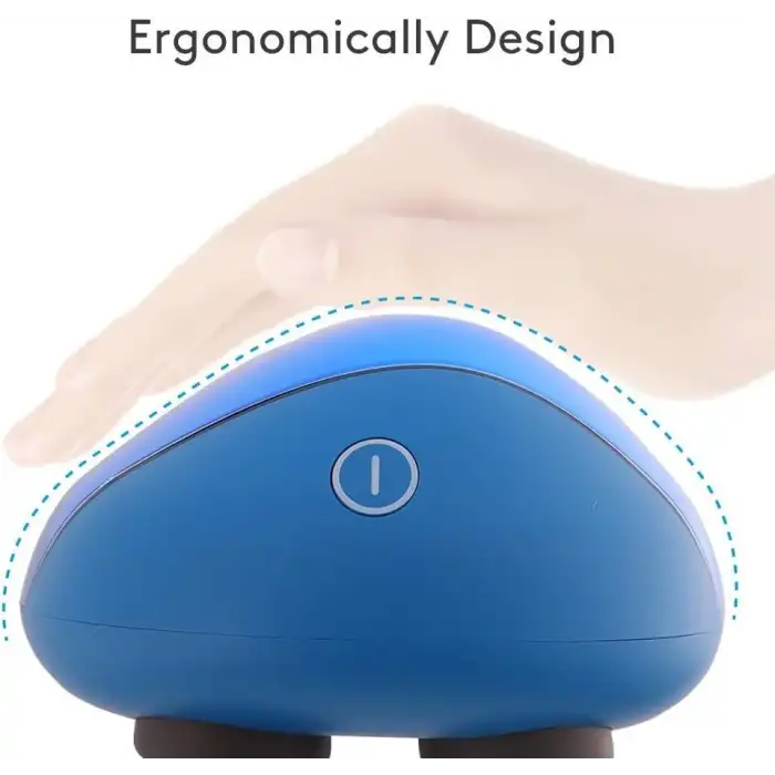 Breo Taşınabilir Mini Saç Derisi Masaj Aleti - Su Geçirmez, Şarj Edilebilir - Mavi
