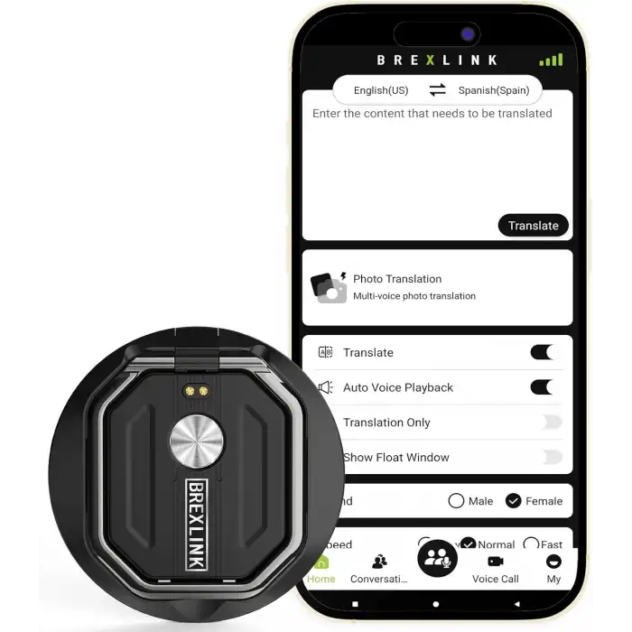 BrexLink Telefon Kontrollü AI Tercüman Cihazı, 140tan fazla Dil
