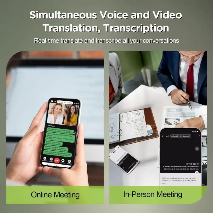 BrexLink Telefon Kontrollü AI Tercüman Cihazı, 140tan fazla Dil