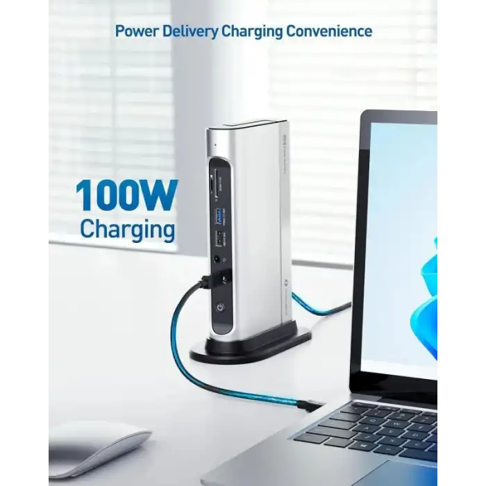 Cable Matters Dörtlü 4K Videolu 16sı 1 arada 40 Gbps Thunderbolt Bağlantı İstasyonu