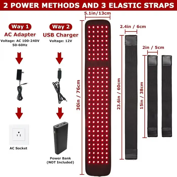 CAMECO Kızılötesi Işık Terapi Kemeri - 640nm-660nm-880nm