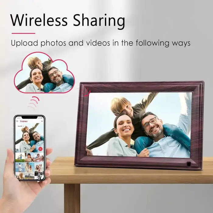 Canupdog 10.1 WiFi Dijital Resim Çerçevesi, IPS Dokunmatik Ekran, Mor