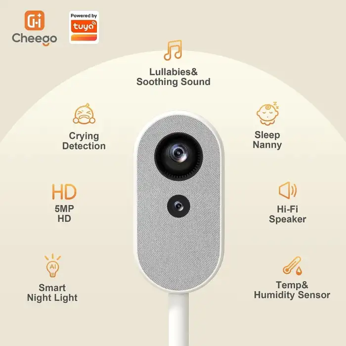 Cheego Akıllı Bebek Monitörü ve Klipsli Montaj-HD Kamera ve Ses