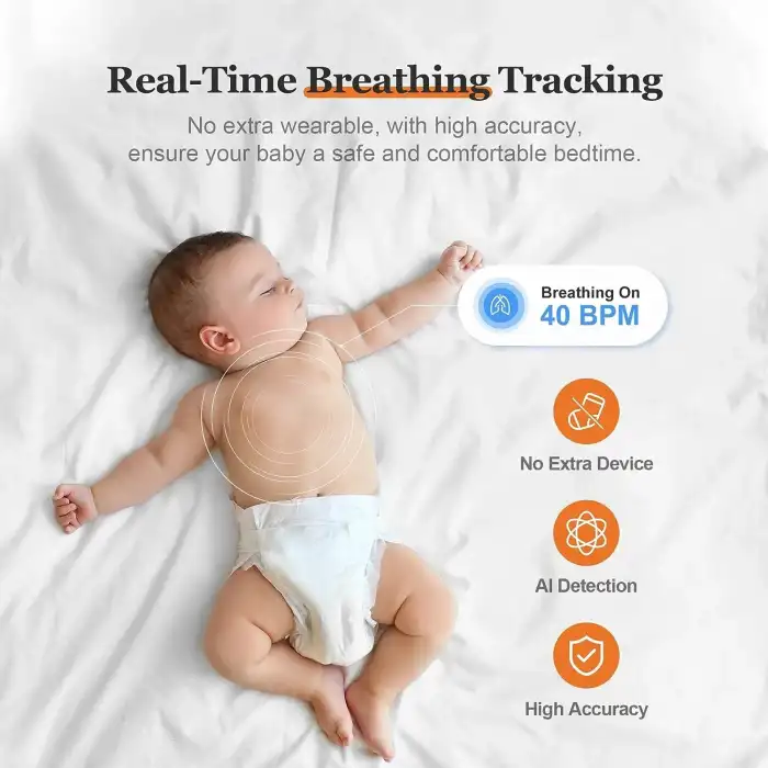 Cheego X3 Pro Akıllı Bebek Monitörü Temassız Solunum Özellikli