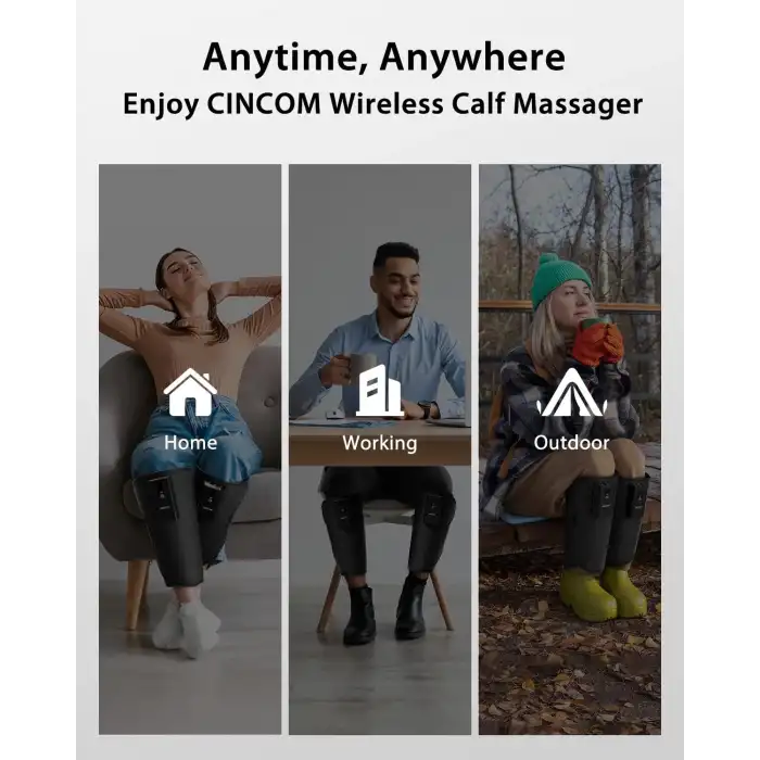 CINCOM Isı ve Hava Kompresyonlu Dolaşım ve Ağrı Giderici Bacak Masaj Aleti