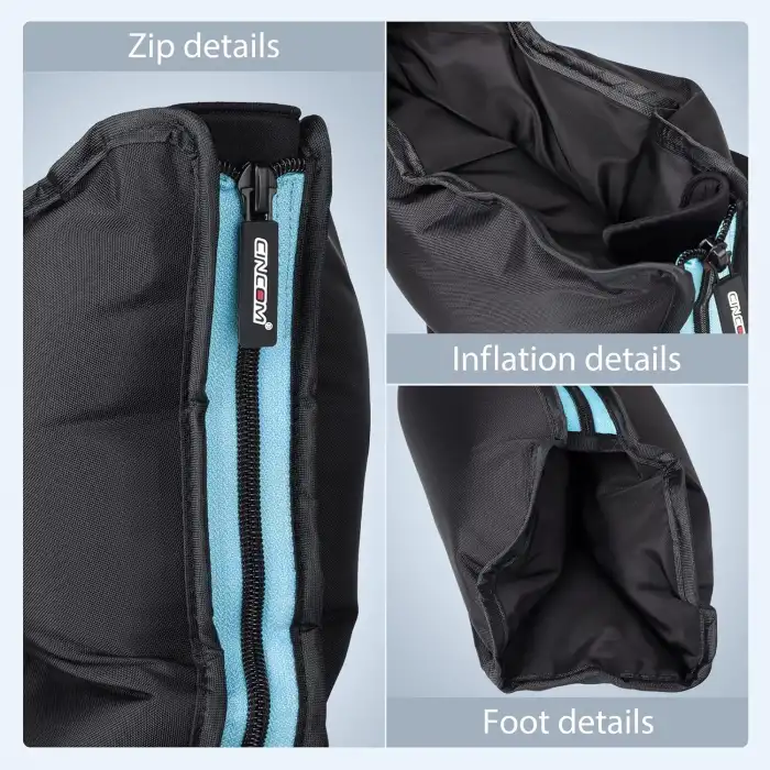 CINCOM Isı ve Kompresyonlu Bacak Masaj Cihazı, Baldır ve Ayak İyileşmesi