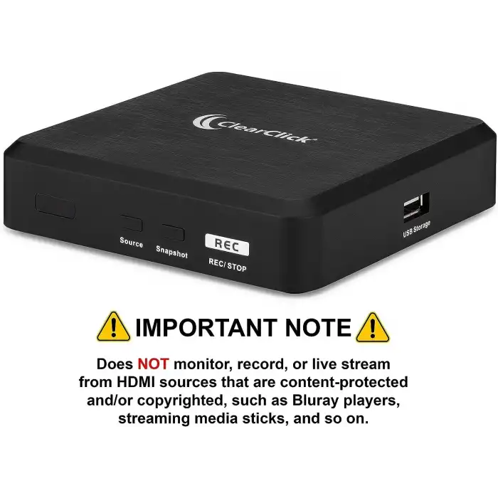 ClearClick HD Capture Box Platinum - HDMIden Video Yakalayın ve Yayınlayın