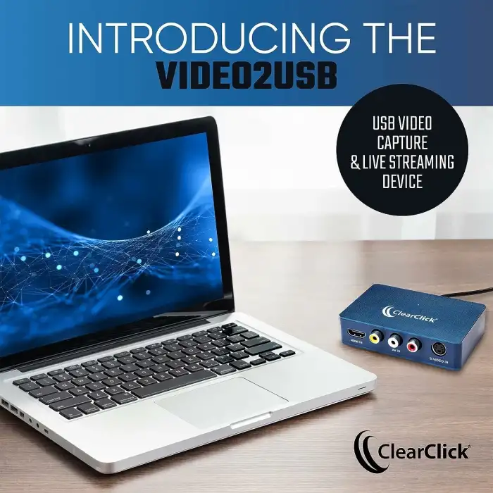 ClearClick Videodan USBye 1080P USB Ses, Video Yakalama ve Canlı Akış Cihazı