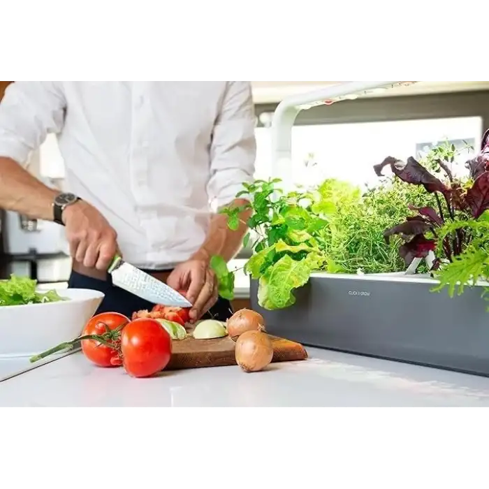 Click & Grow Kapalı Alan Bitki Bahçesi Seti Büyüme Işığı İle - Gri