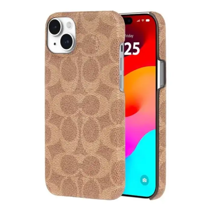 Coach iPhone 15 Plus Kılıf Taba Rengi