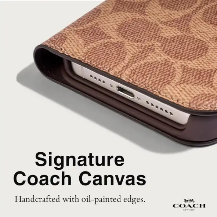 Coach iPhone 15 Plus Kılıf Taba Rengi