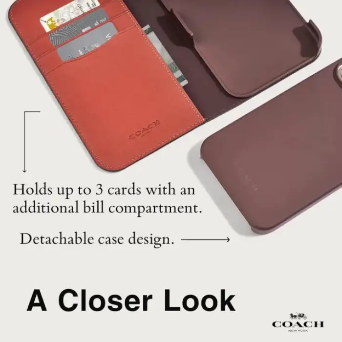 Coach iPhone 15 Plus Kılıf Taba Rengi