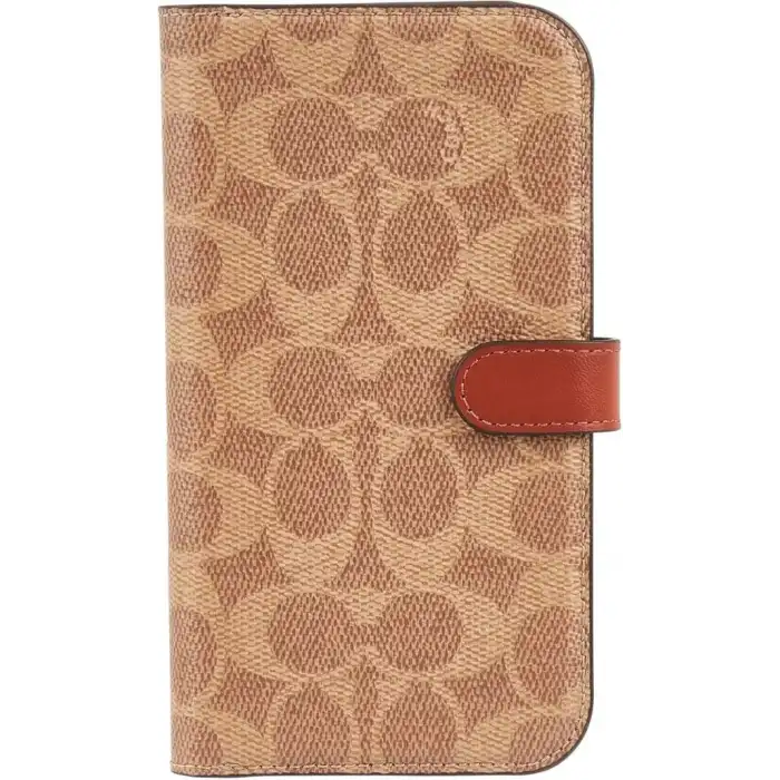 Coach iPhone 15 Plus Kılıf Taba Rengi