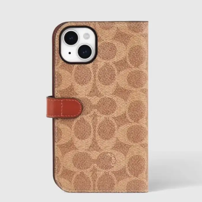 Coach iPhone 15 Plus Kılıf Taba Rengi