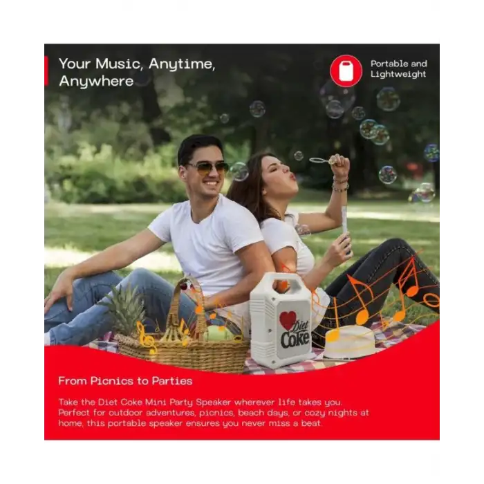 Coca-Cola Hafif Mini Parti Hoparlörü