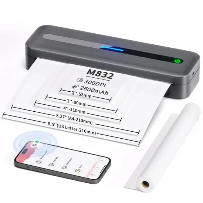 COLORWING M832 Seyahat için Kablosuz Taşınabilir Yazıcılar