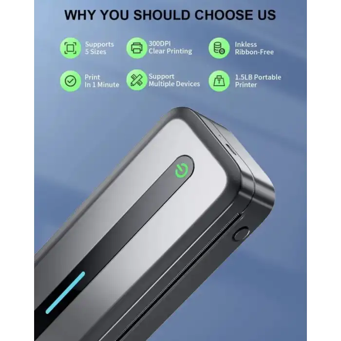 COLORWING M832 Seyahat için Kablosuz Taşınabilir Yazıcılar