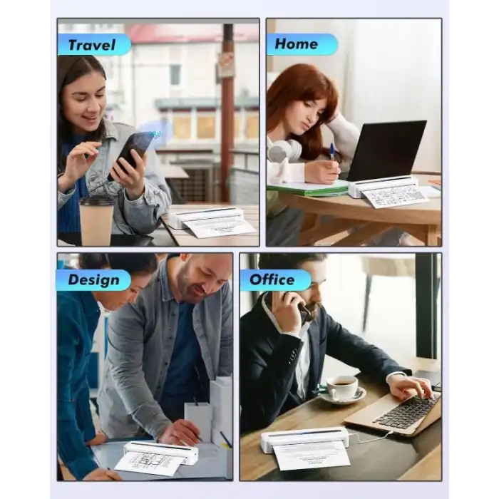 COLORWING M832 Seyahat için Kablosuz Taşınabilir Yazıcılar