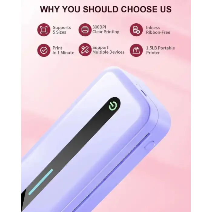 COLORWING M832 Seyahat için Kablosuz Taşınabilir Yazıcılar