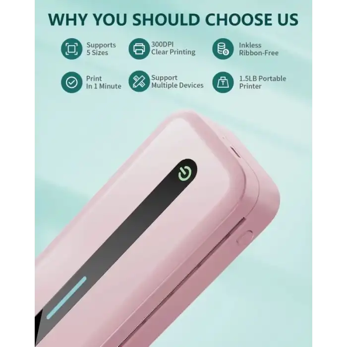 COLORWING M832 Seyahat için Kablosuz Taşınabilir Yazıcılar