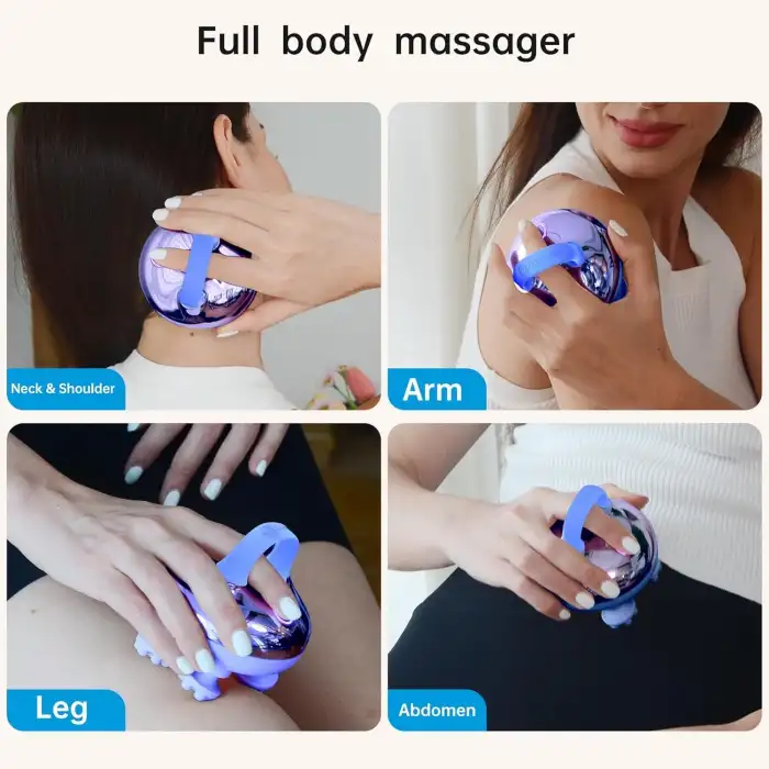 COMFIER 8 Pençeli Su Geçirmez Kablosuz Baş Masajı - Mavi