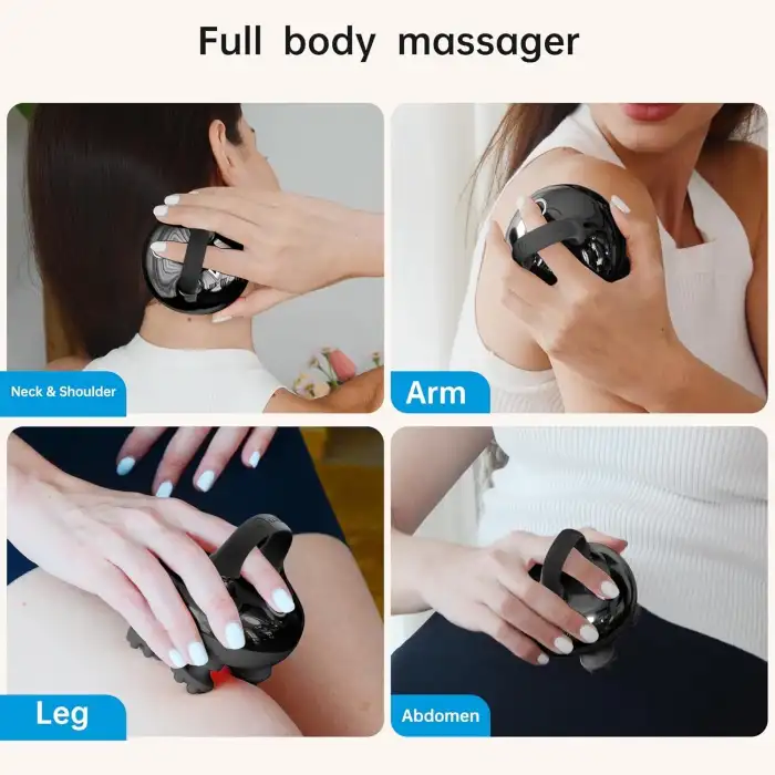 COMFIER 8 Pençeli Su Geçirmez Kablosuz Baş Masajı - Siyah