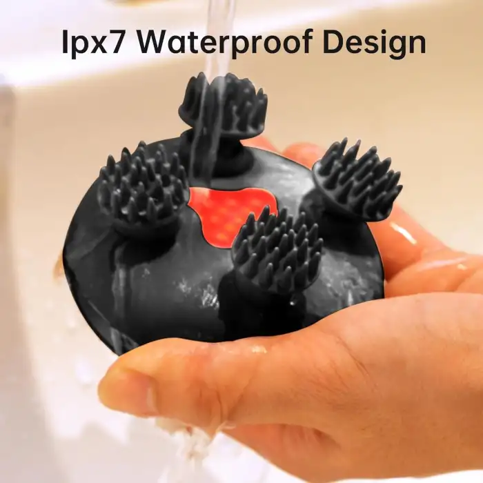 COMFIER 8 Pençeli Su Geçirmez Kablosuz Baş Masajı - Siyah