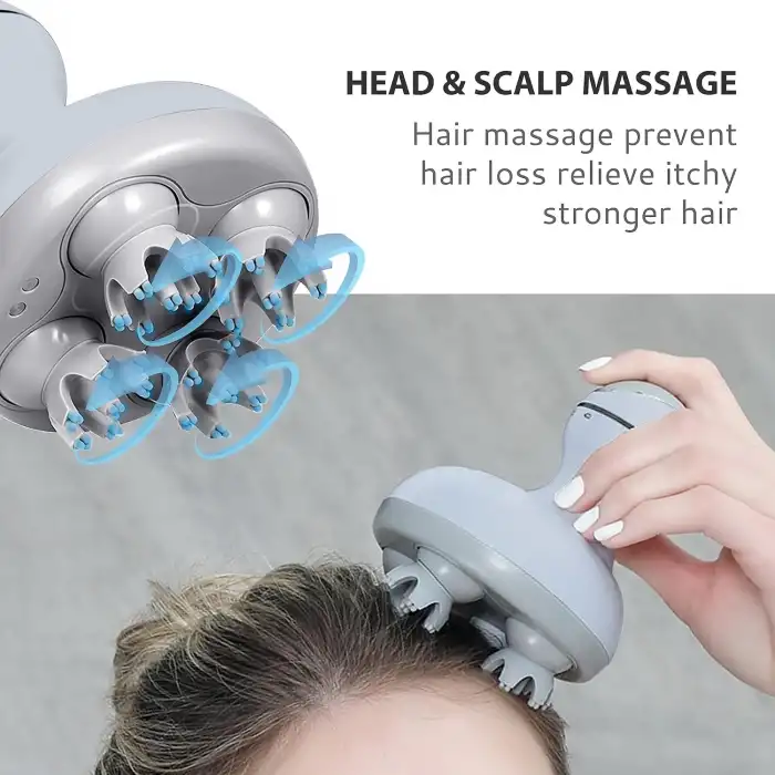 COMFIER Kablosuz Elektrikli Saç Derisi Masaj Cihazı - Açık Mavi