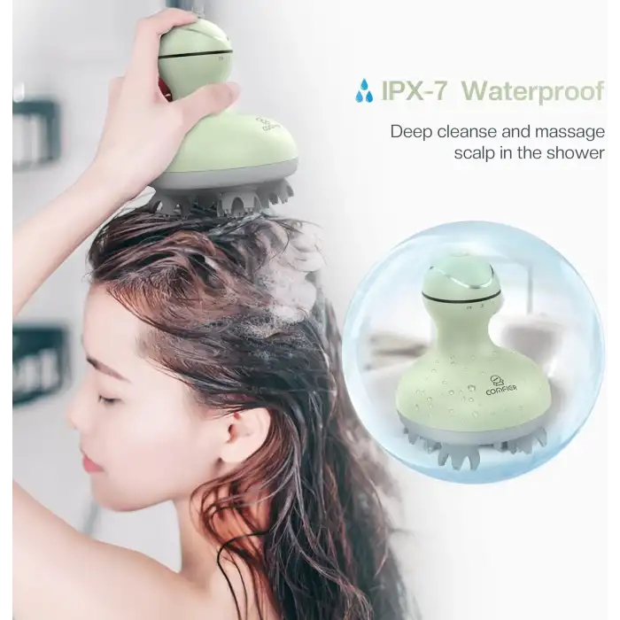 COMFIER Kablosuz Elektrikli Saç Derisi Masaj Cihazı - Yeşil