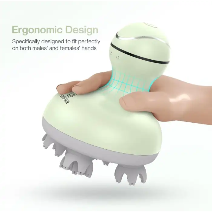 COMFIER Kablosuz Elektrikli Saç Derisi Masaj Cihazı - Yeşil