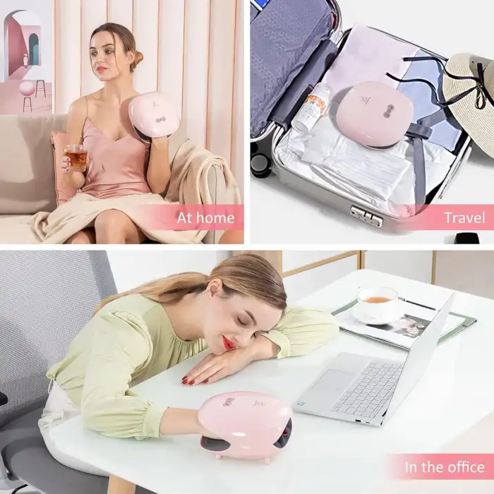 COMFIER Kablosuz Isıtmalı El Masaj Aleti, Karpal Tünel Sendromu - Pembe