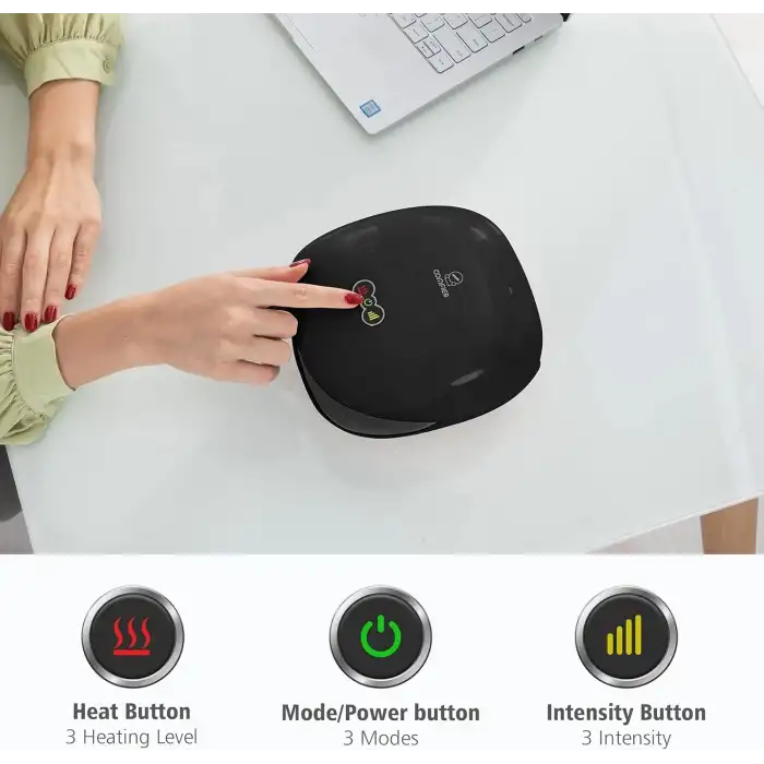 COMFIER Kablosuz Isıtmalı El Masaj Aleti, Karpal Tünel Sendromu - Siyah