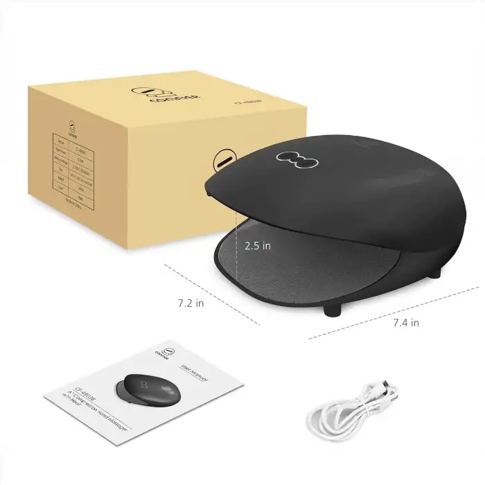 COMFIER Kablosuz Isıtmalı El Masaj Aleti, Karpal Tünel Sendromu - Siyah