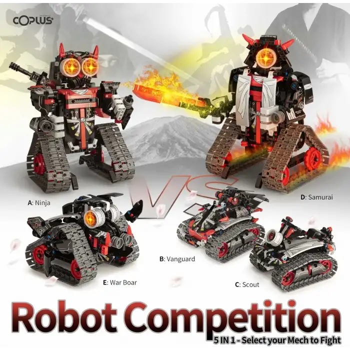 Coplus 5i 1 Arada STEM Robot Yapı Kiti Samuray/Ninja Go Blokları