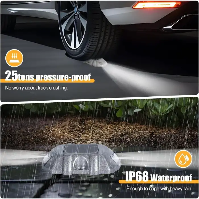 Cremant Güneş Enerjili Yol Yolu Işıkları LED Beyaz Işık - 12 Adet