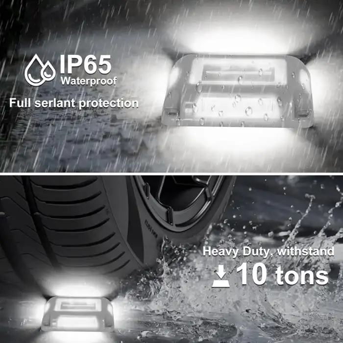 Crepow Güneş Enerjili Güverte Işıkları, Garaj Yolu İskele Işıkları 12 Adet - Beyaz