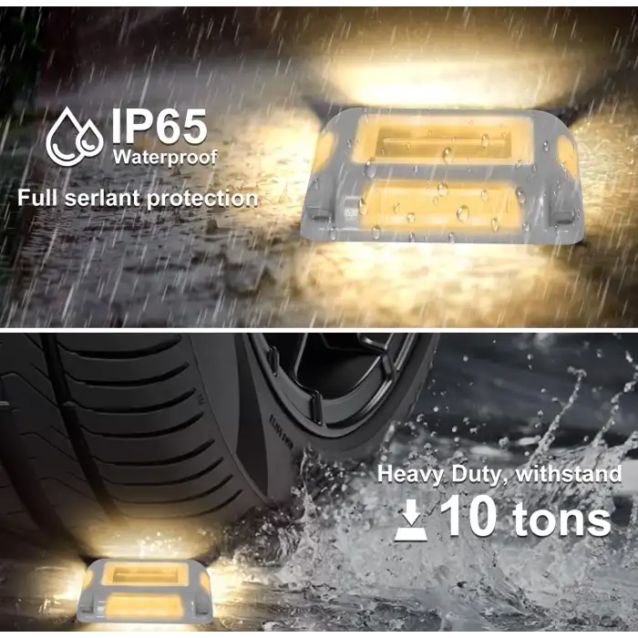 Crepow Güneş Enerjili Güverte Işıkları, Garaj Yolu İskele Işıkları 12 Adet - Sıcak Beyaz