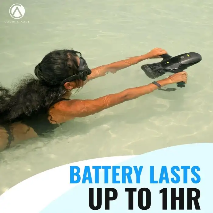 Crew & Axel Sualtı Scooter, Kürek Tahtaları ve Tüplü Dalış Şnorkelli Yüzme