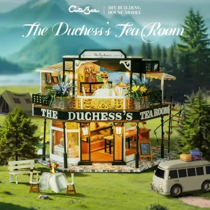 CUTEBEE DIY Ahşap Dollhouse ve Minyatür Mobilya