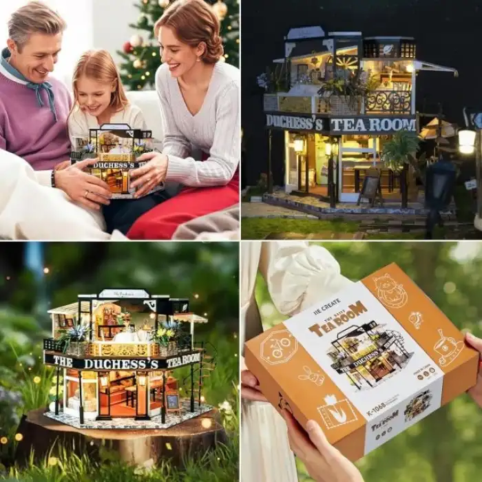 CUTEBEE DIY Ahşap Dollhouse ve Minyatür Mobilya