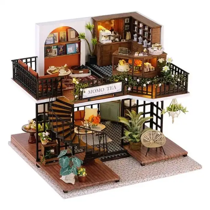 CUTEBEE DIY Ahşap Dollhouse ve Minyatür Mobilya