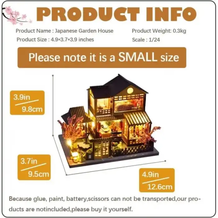 CUTEBEE DIY Oyuncak Ev Seti Artı Toz Geçirmez ve Müzik Hareketi