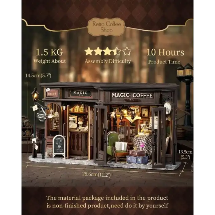 CUTEBEE DIY Ahşap Dollhouse ve Minyatür Mobilya