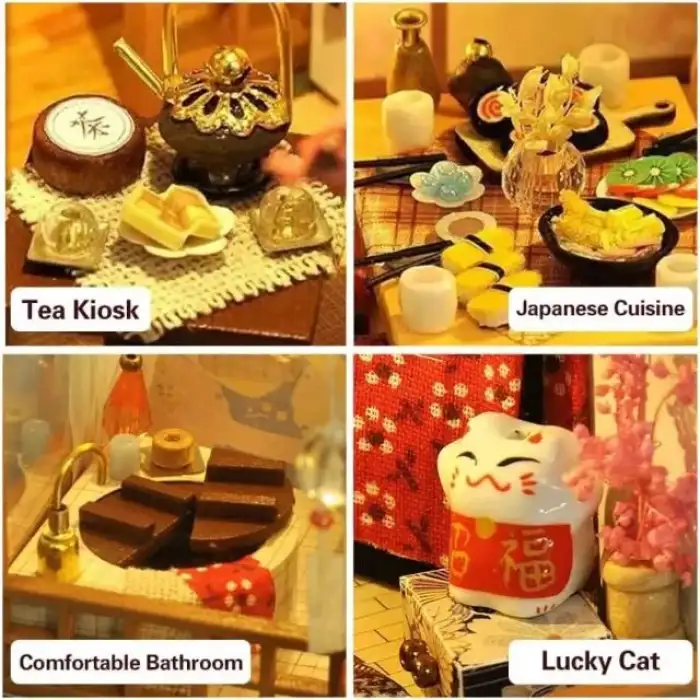 CUTEBEE DIY Oyuncak Ev Seti Artı Toz Geçirmez ve Müzik Hareketi